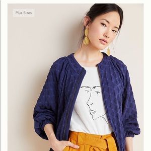Anthropologie Amadi Textured Bomber Jacket